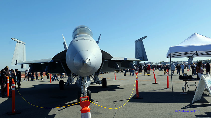 Boeing-FA-18E at the Festival of Flight and the 100 year anniversary of the Long Beach Airport.