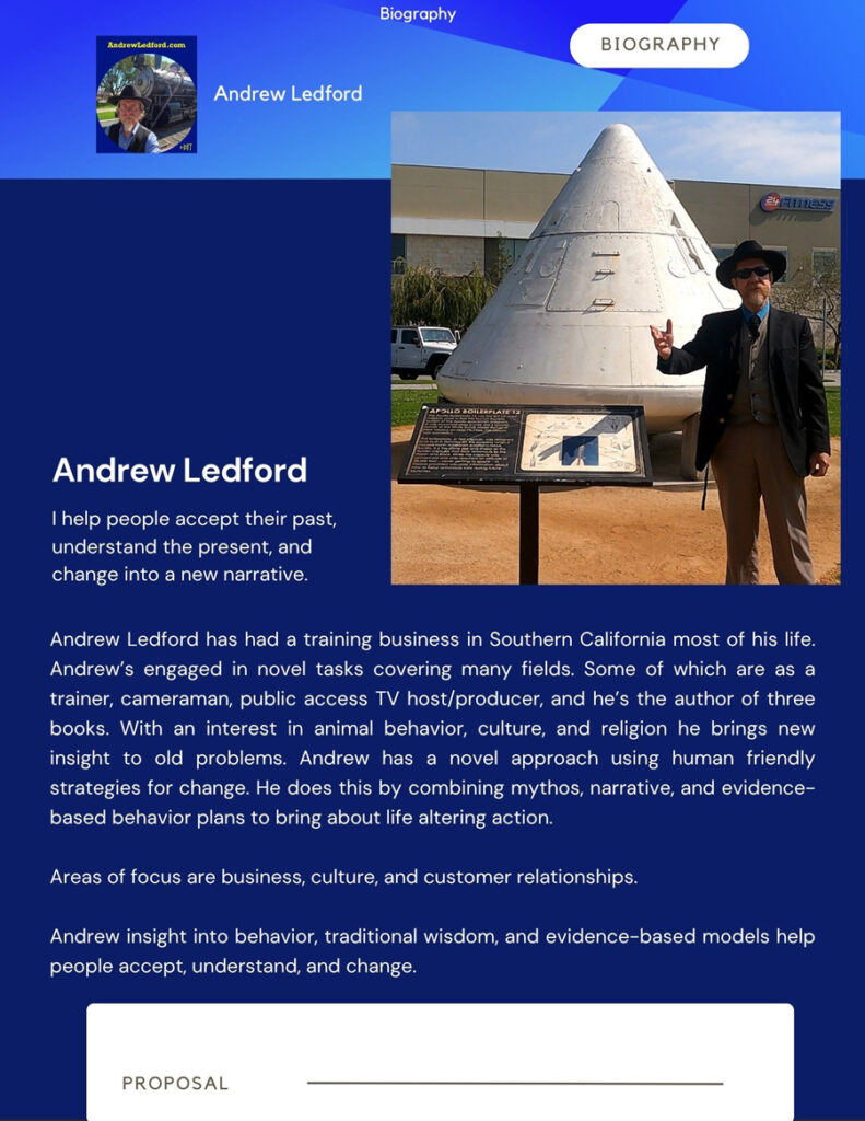 Andrew's Effort Werewolf Biography