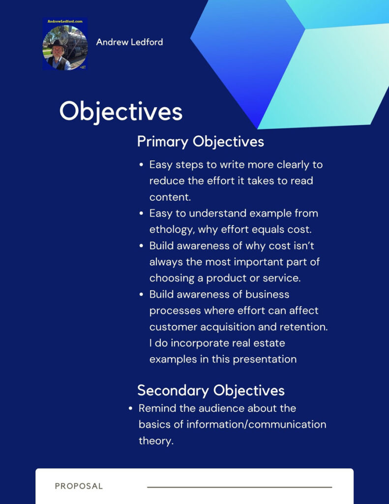 Effort Werewolf Presentation Objectives